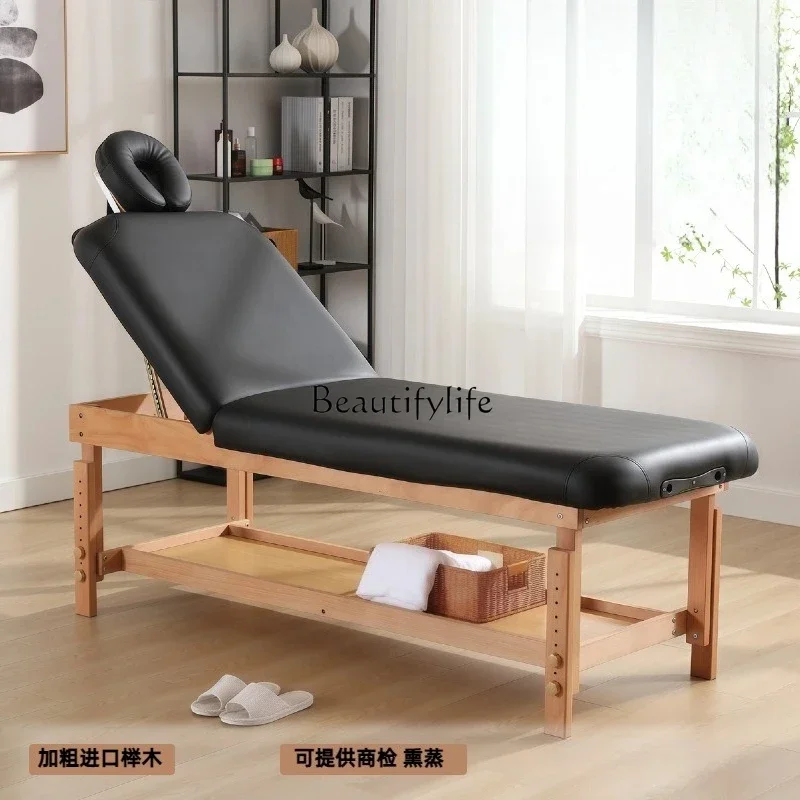 

02*Massage beauty bed beech adjustment hairdressing chair comfortable hairdressing chair