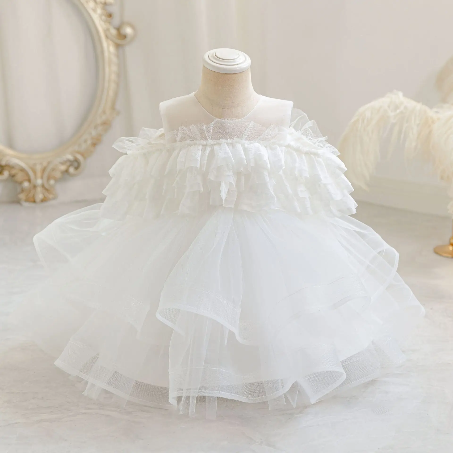 

Детская пышная юбка, детская милая юбка принцессы, праздничное платье на день рождения, нижняя юбка из мягкого шифона для девочек, хозяин с цветочным узором для девочек, 1-7 лет