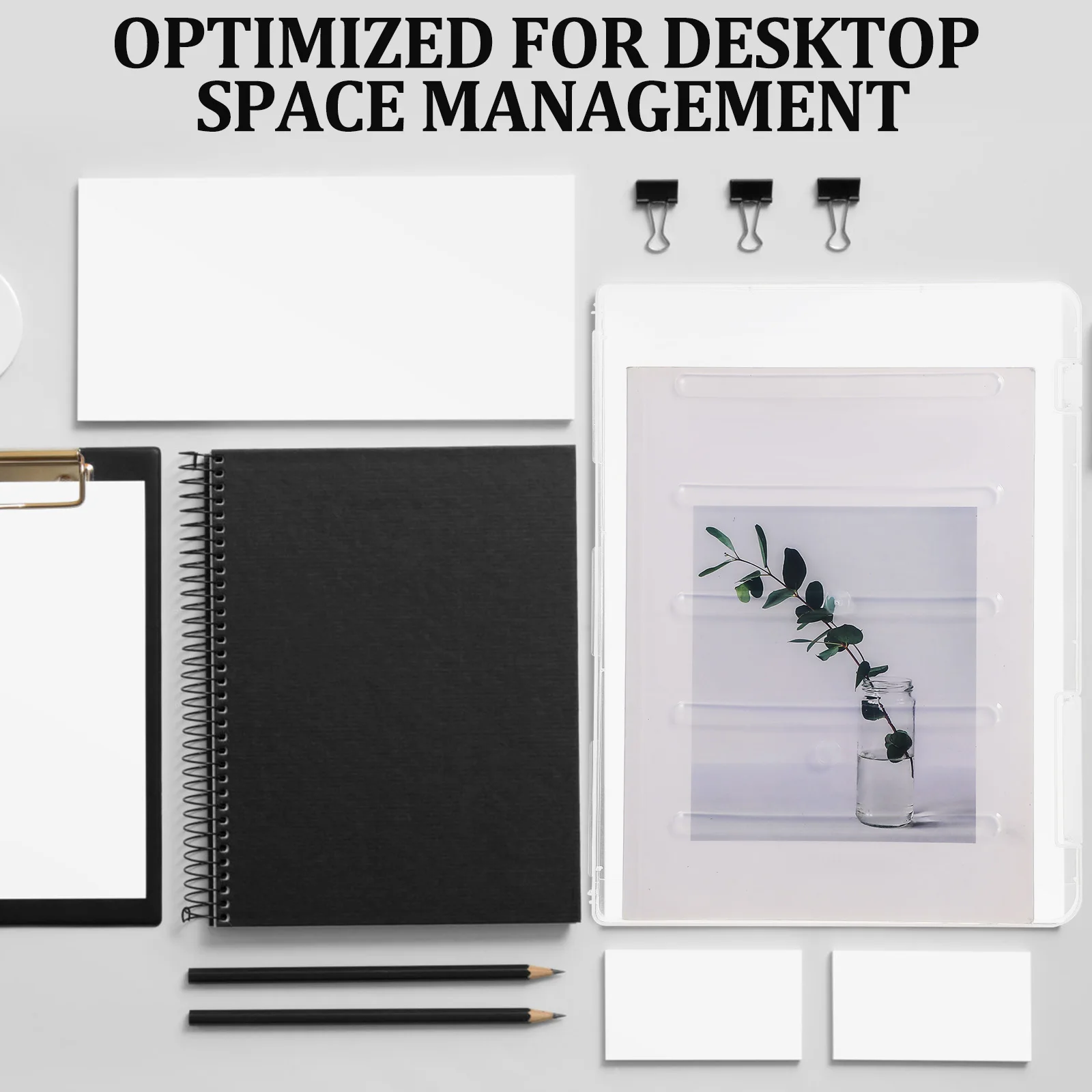 Plastic Document Organizer 6pcs Clear File Storage Box for Coloring Book Papers and Office Supplies