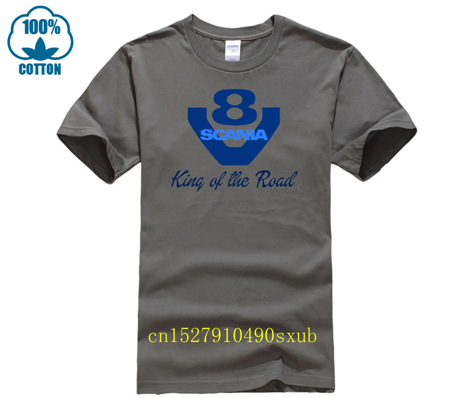 Funny t shirts Scania Truck Wagon Lorry King Of The Road V8 R Series Tee Shirt Men\'s Peterbilt Scania Mack