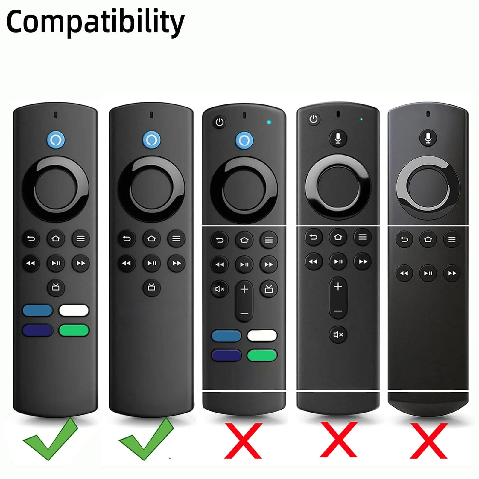 Silicone Case For Fire TV Stick Lite 4k 2021 Remote Control Shockproof Anti-Slip Dust-proof Replacement Protective Cover