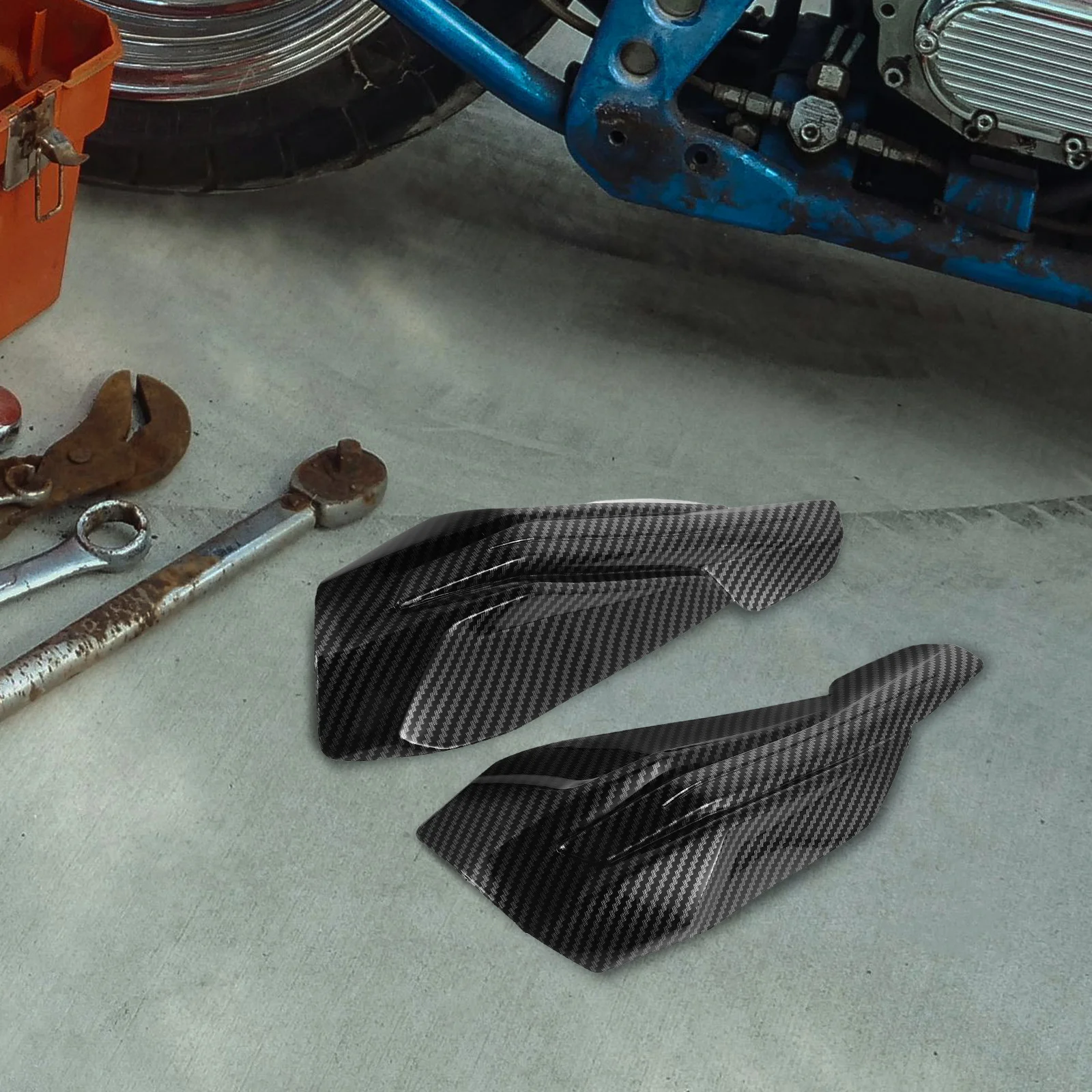 

1Pair Universal Motorcycle Handguards for Off-Road Riding Windproof Handlebar Protection Plastic Dirt Bike Black