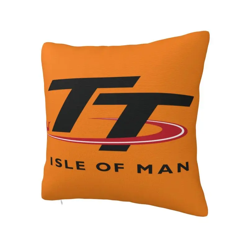 Isle Of Man TT Races Cushion Cover 40x40cm Motorcycle Sport Soft Cute Throw Pillow for Car Sofa