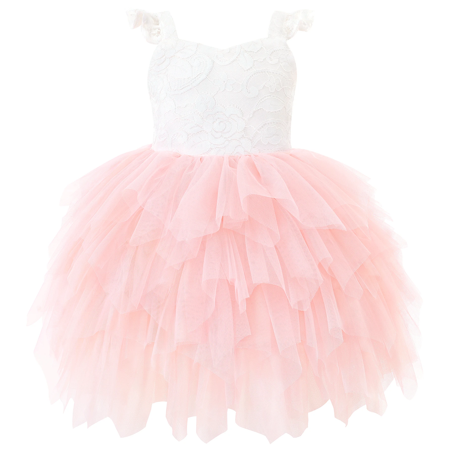 Flofallzique Girl Tutu Dresses Pink Tulle Fashion Lace Baby Clothes For Wedding Parties Christmas Festivals Celebrations