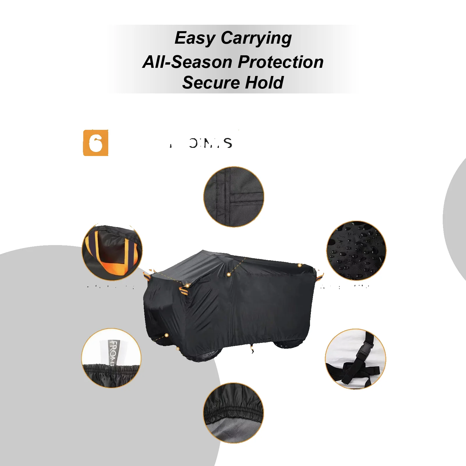 

Чехол для квадроцикла, устойчивый к разрыву брезент, водонепроницаемый чехол для квадроцикла для дождливой погоды, летняя защита от солнца, зимние дорожные поездки, пыльная среда