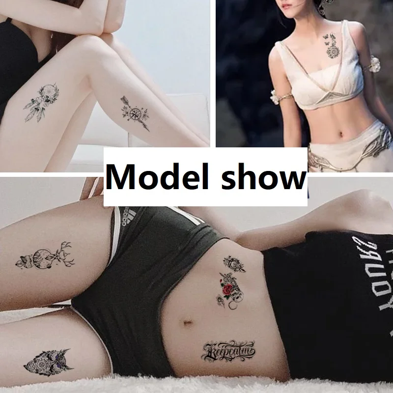 Neue 60pcs Mini gefälschte Tätowierung für Frau Tipps wasserdichte Tattoos Aufkleber Tatouage Tempora ire Femme Frauen sexy Tattoos Aufkleber