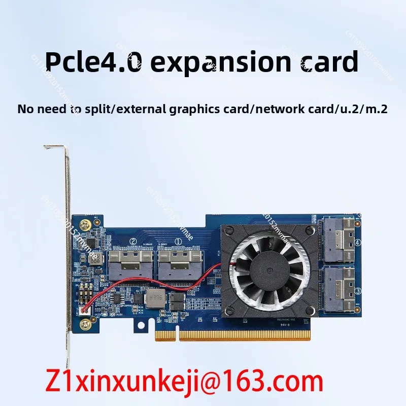 PCIe4.0 X16 To NVMe SSD Hard Drive Graphics Card Expansion Card Non Split Design PEX88048