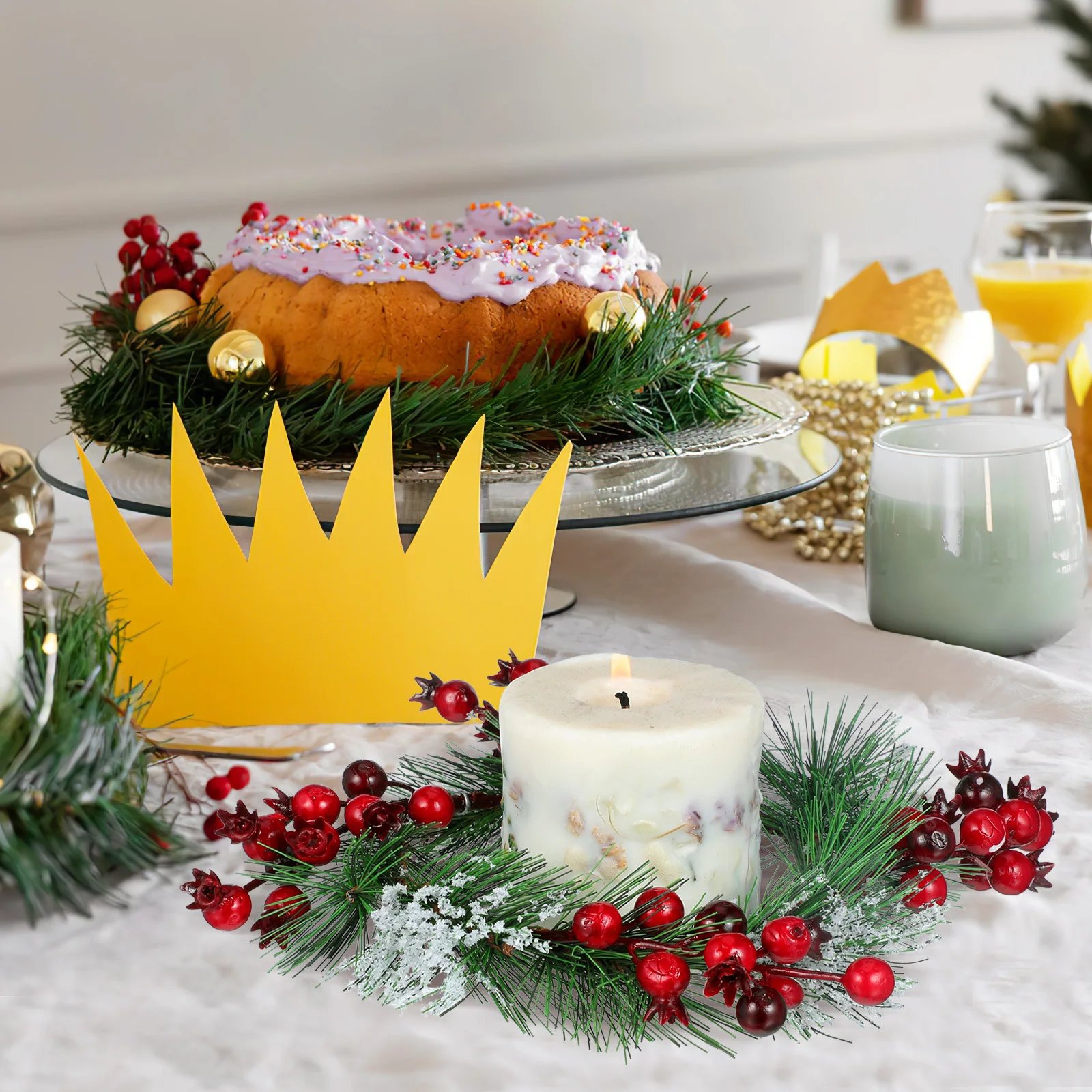 

Simulated Berry Garland Wreath Red Pomegranate Design Resin Craft for Front Door Garden Wedding Arch Wall Hanging Indoor Outdoor