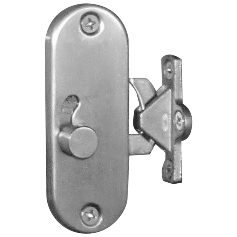 1 PCS Sliding Door Lock 90 Degree Moving Door Right Angle Buckle Privacy Lock Silver