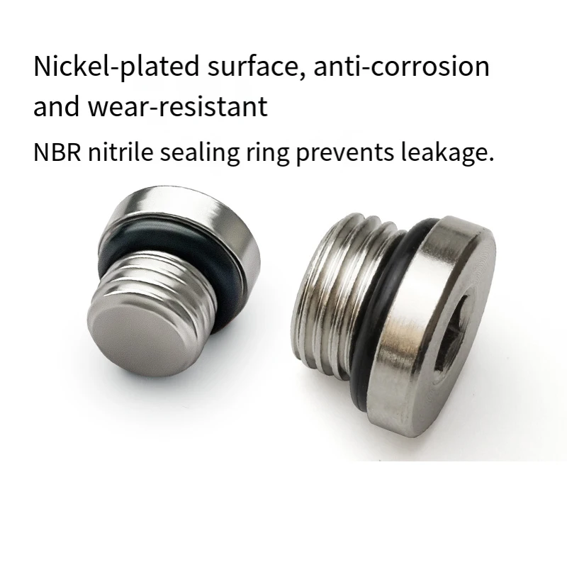 Galvanized 1/8" 1/4" 3/8" 1/2"  Plated Nickel/Pure Copper Male Countersunk Flange Hex Square End Plug Cap Galvanized Pipe Fittin