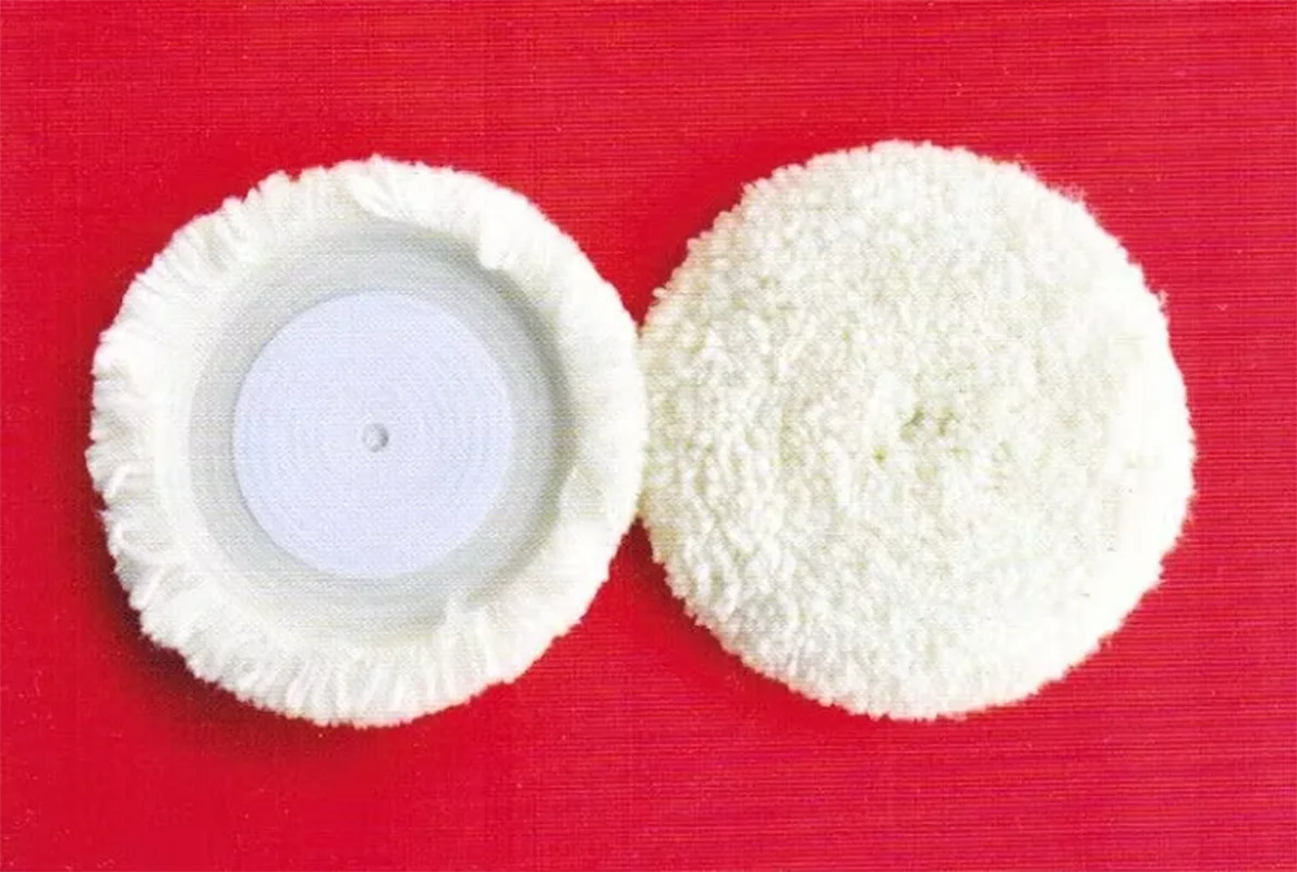 

High quality 100% wool polish wheel ,wool polish pad with self-stick