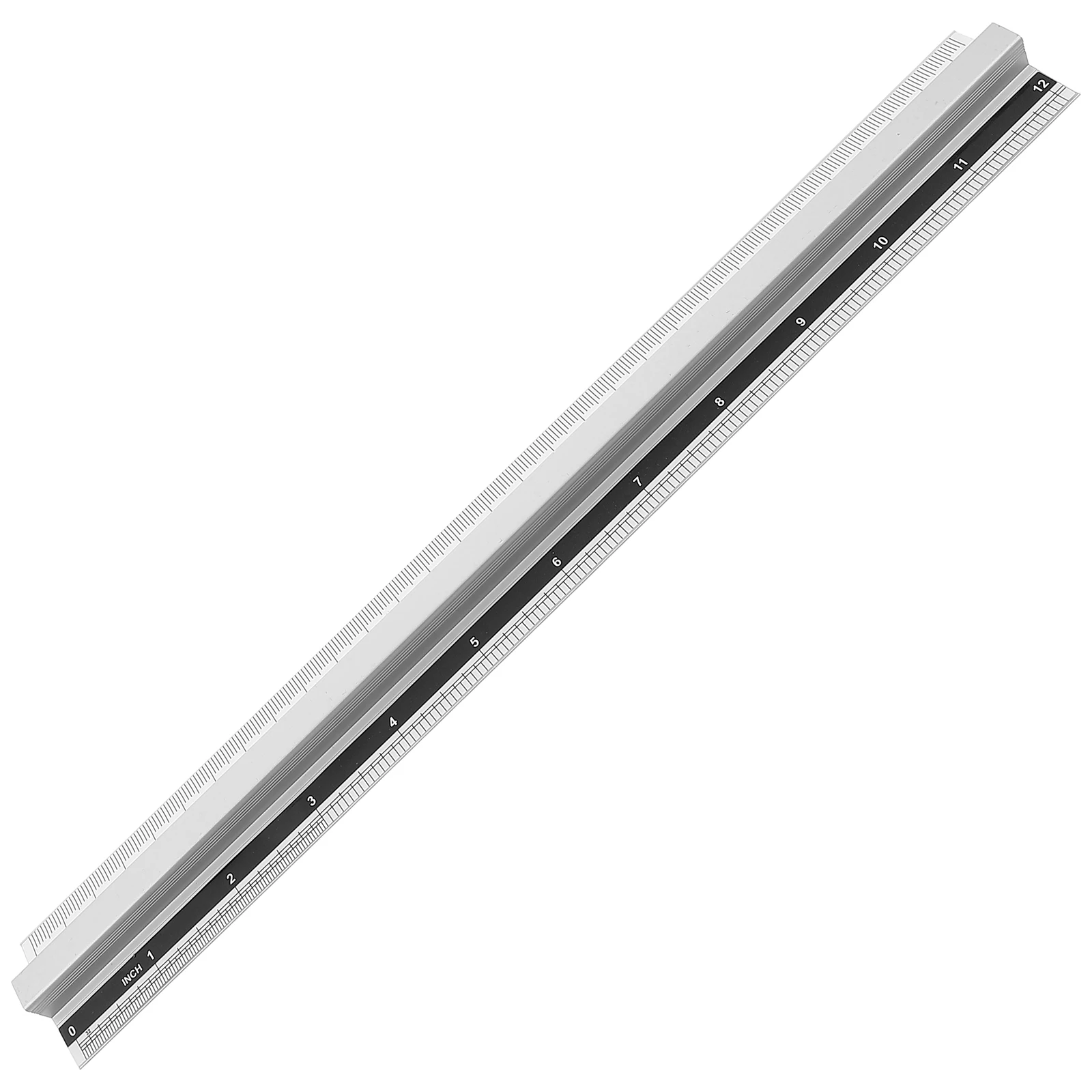 

Aluminum Ruler 12 Inch Handheld Measuring Tool Compact Lightweight Portable Drawing Straight Geometry Office Student Stationery