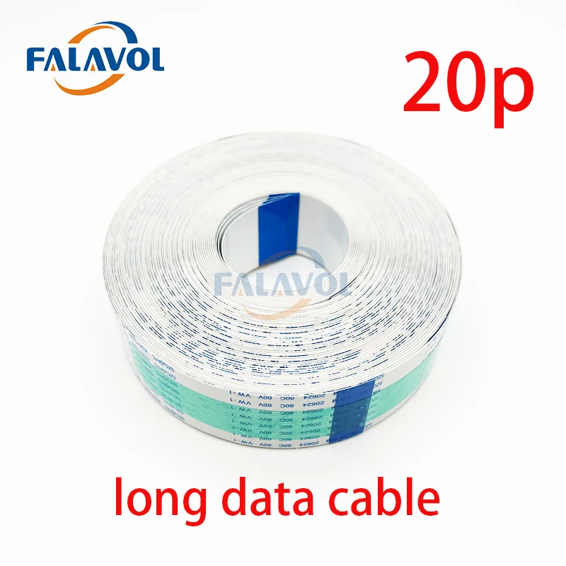 FALAVOL printer data flat cable 14p 16p 18p 20p A and B type printer long data cable for Crystaljet Infiniti Icontek Phaeton