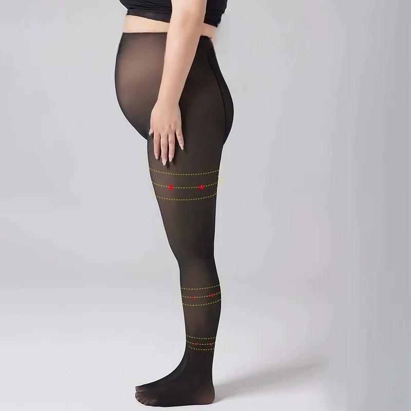 2025 110KG Warm Tights Plus Size Sexy Pantyhose Women Fake Stockings Panty Skin Effect Translucent Tights Leggings