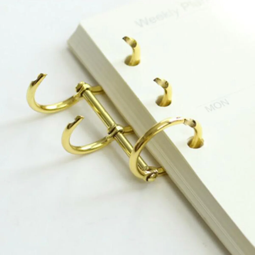 6 stks Metalen Losbladige Bindmiddel Ringen Binding Kantoor Schoolbenodigdheden-Ringen Bindmiddel Ringen Perforator