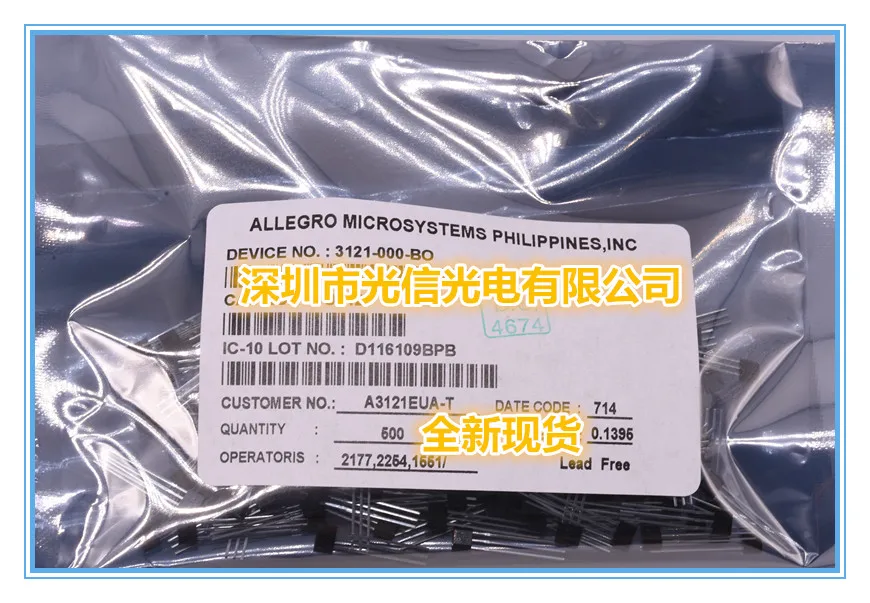10PCS A3121EUA-T High-Sensitivity Hall Effect Switch with Two-Wire Interface for Speed and Position Sensing