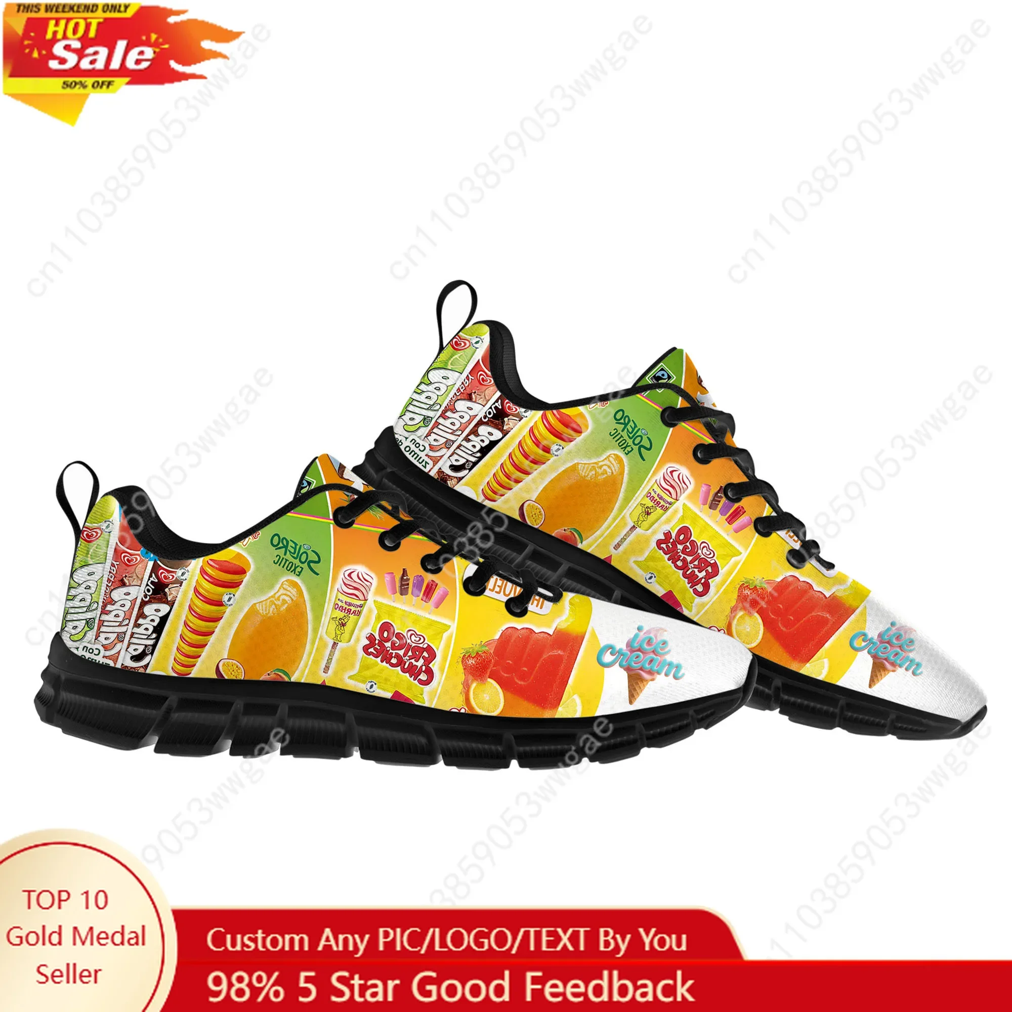 Ice Cream Sneakers Mens Womens Teenager Kids Children Customized Sports Shoes Casual High Quality Comfortable Customized Shoes