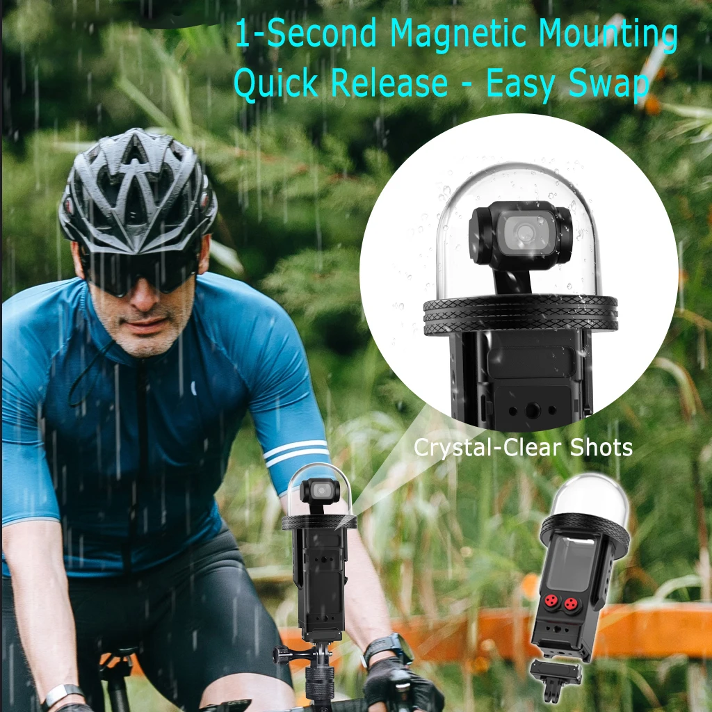 80M Waterproof Case Aluminum Armor for DJI Osmo Pocket 3 Camera Underwater Diving Housing Magnetic Quick Release Tripod Mount