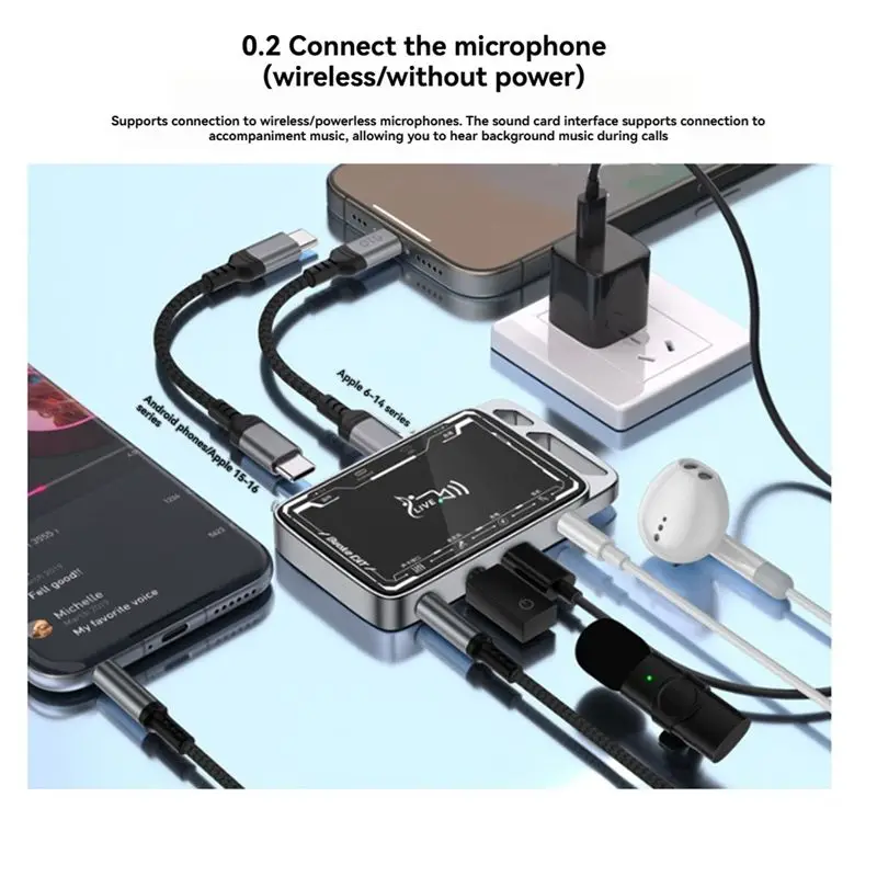 Live Broadcast No.1 Sound Card Converter Universal Karaoke And Microphone Artifact