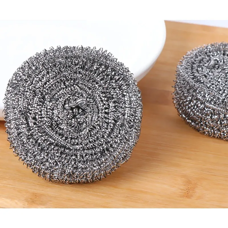 Stainless Steel Scrubber Cleaning Brushes Dish Ball Bowl Scouring Pad Pot Pan Easy To Clean Wash Brush Kitchen Cleaning Tools