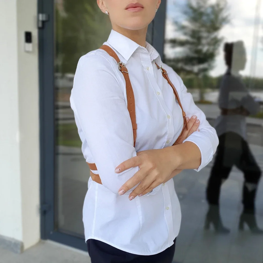 نساء موضة تسخير حزام ملابس داخلية نسائية من الجلد تسخير مشد الحمالات للنساء القوطية الوثن الملابس تسخير النساء الملحقات #5