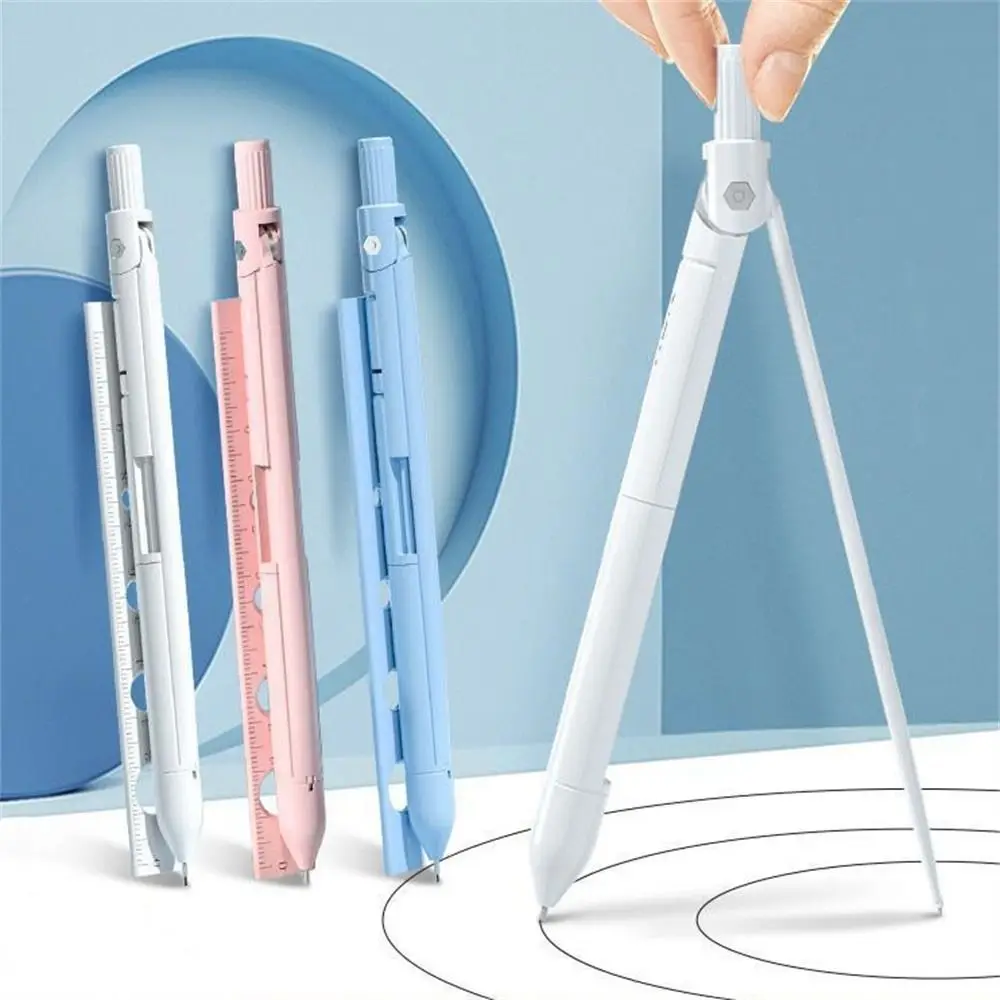 High Precision Compass Pencil Unique Design Ruler Eraser Math Compasses Drawing Adjustable Geometry Compass Art Design