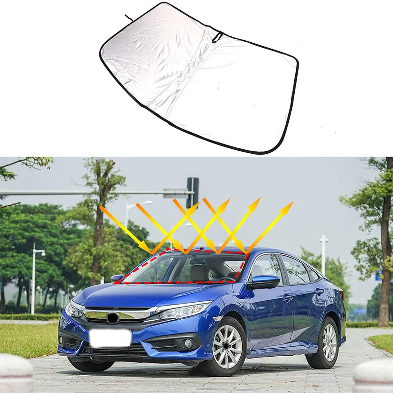 

Car Front Window Sunshade For Honda Civic 2016-2021 FC1 Windshield Visor Cover For Honda Acura RDX TB3 FWD 2013-2022 Accessories