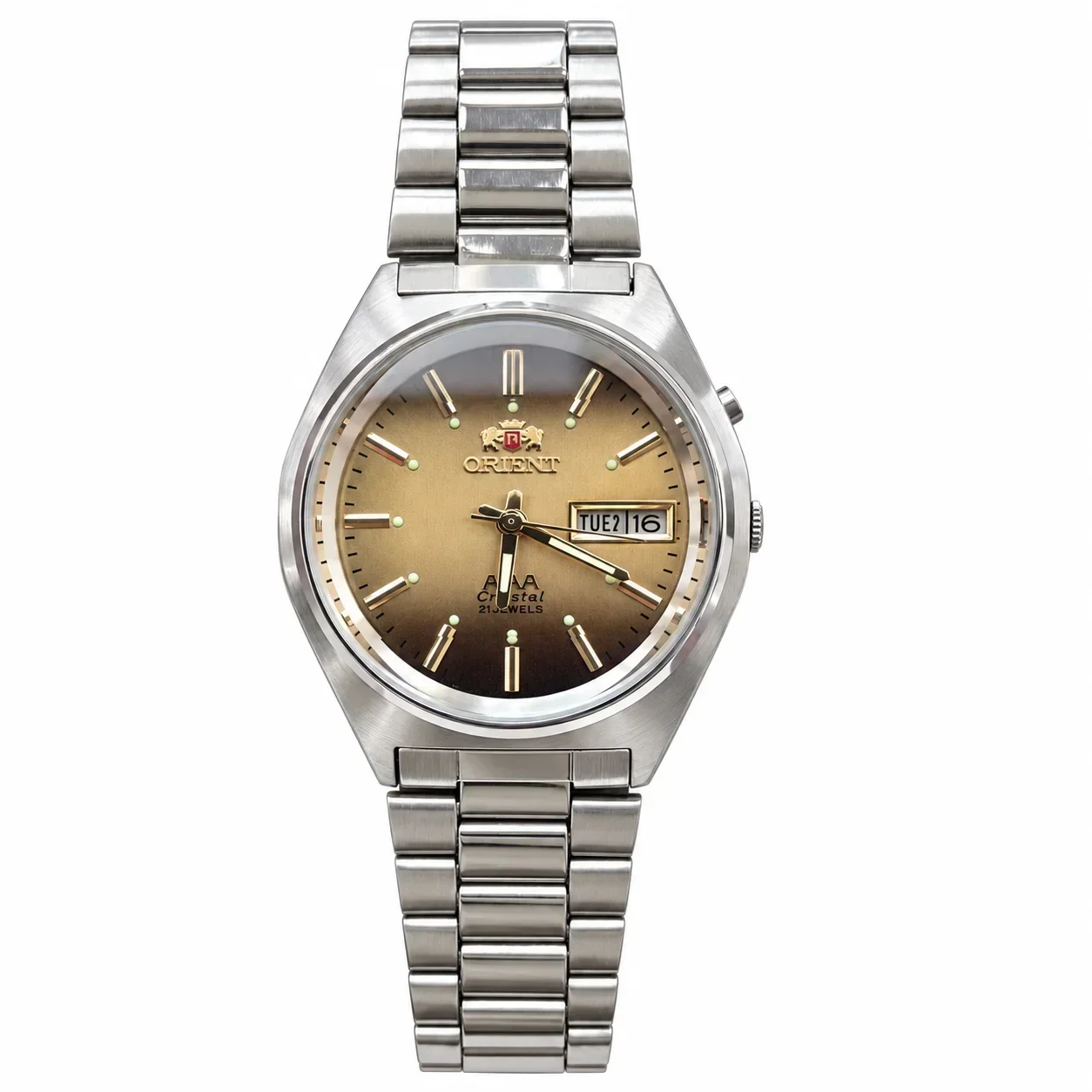 35mm Unisex Mechanical Watch with Japanese Movement, World Time, 904L Stainless Steel, Dual Calendar