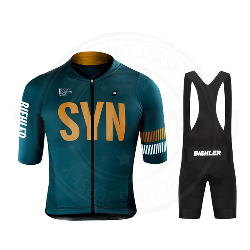 2023 BIEHLER NEW Cycling Short Sleeve Jersey Men SYN Cycling Clothing Sets TOP Ropa Ciclismo Hombre Summer Mountain Bike Uniform