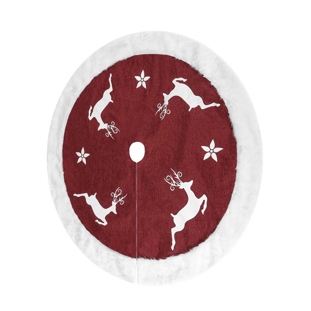 

1pc Christmas Skirt Party Mat Xmas Carpet Tree Bottom Decor Protector Xmas Tree Decor Floor Carpet Holiday Decoration