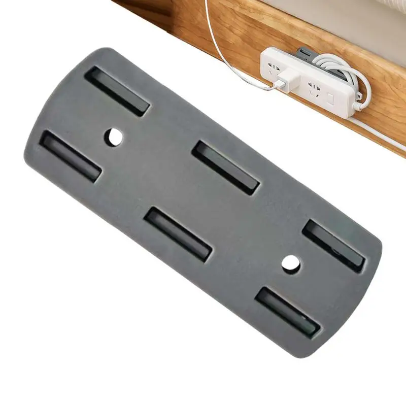 Wall Mount Socket Holder Self-Adhesive Punch Free Socket Fixer Seamless Power Strip Wall Holder Home Cable Wire Organizer Racks