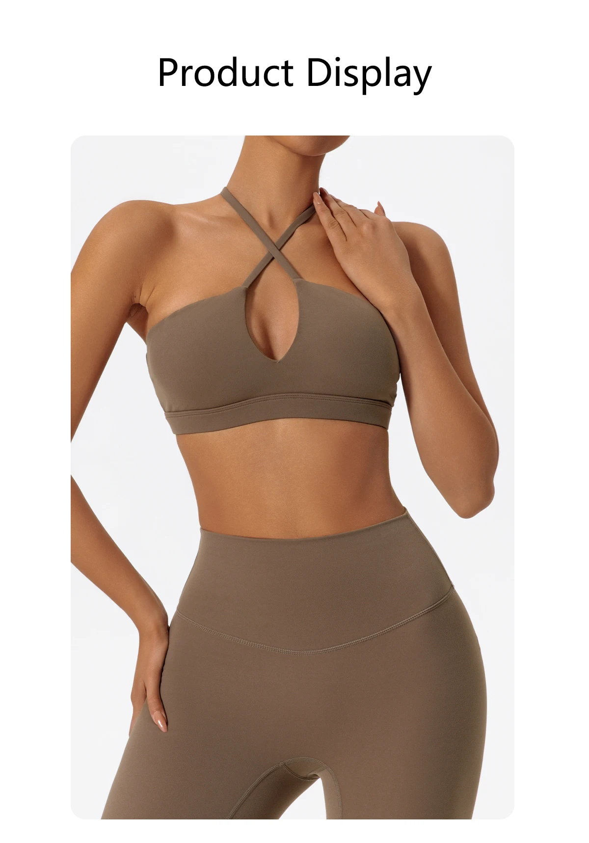 Ctenkevet Sommer Damen Sexy Sport-BH Schnelltrocknend Atmungsaktives Workout-Top für Laufen Yoga Fitness Gym - Unterwäsche Gym-Top Damen – Detail 2