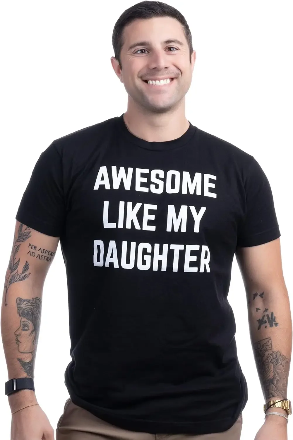 T-Shirt for Father Grandpa Daddy Awesome Like My Daughter | Funny Tee Shirt, Sarcastic Saying Humor Dad Joke