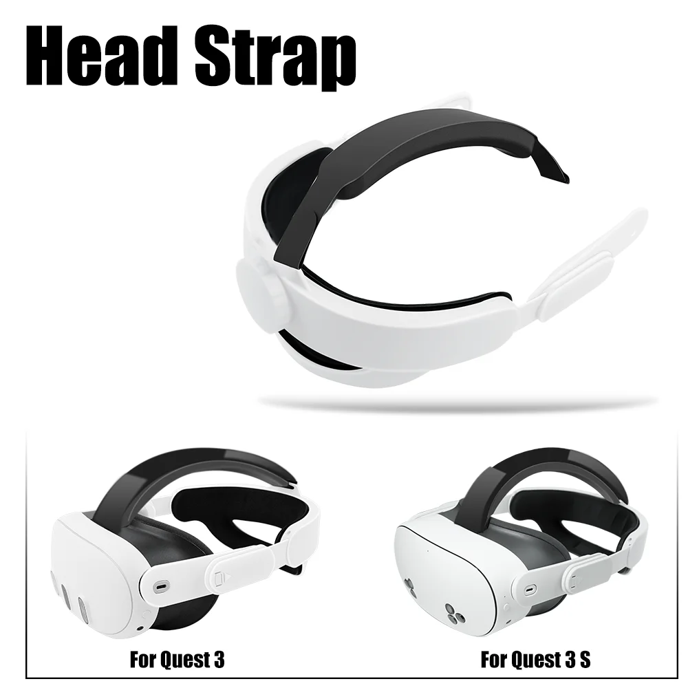 สายคาดศีรษะสำหรับ meta Quest 3 /quest 3S VR ปรับได้ชุดหูฟังหมวกกันน็อคเข็มขัดสวมใส่สบายอุปกรณ์เสมือนจริง