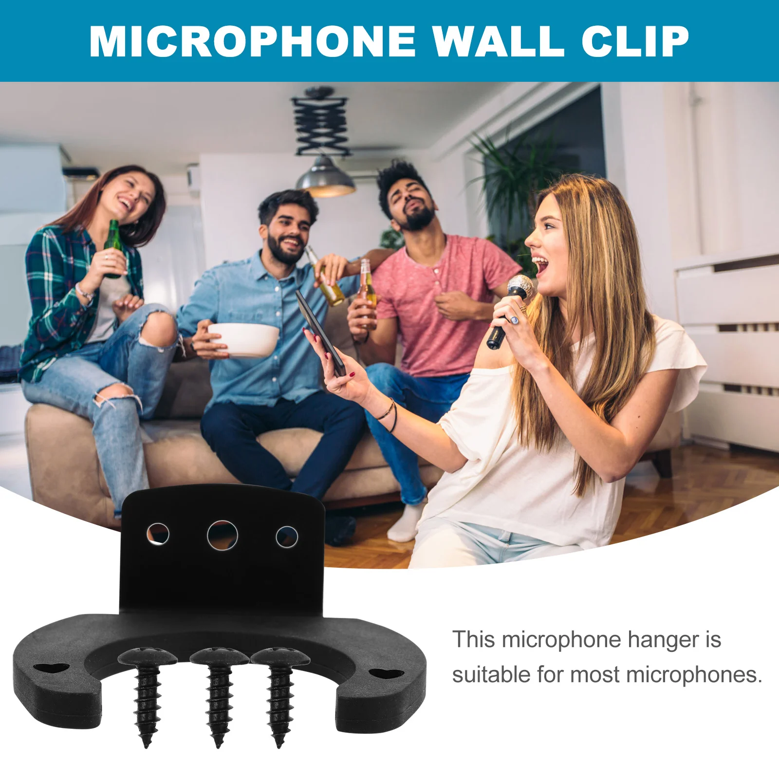 2 PCS Microfone Telescópico Gancho Suporte para Câmera Clipe de Parede Suporte de Rack de Ferro Forjado