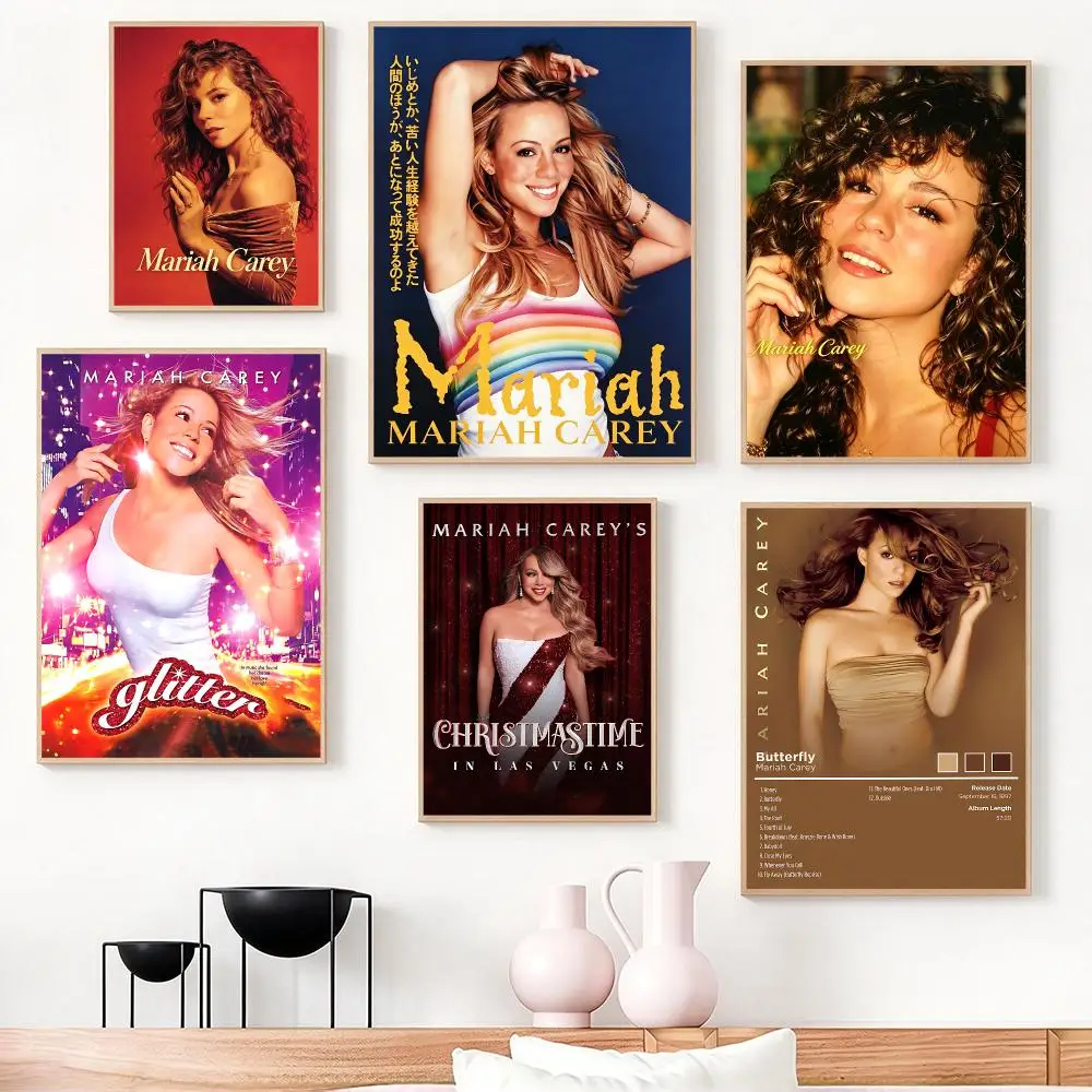 music Mariah Carey Poster Poster HD Frameless Creamy Style Home Decor Wall Art for Living Room Bedroom Gift