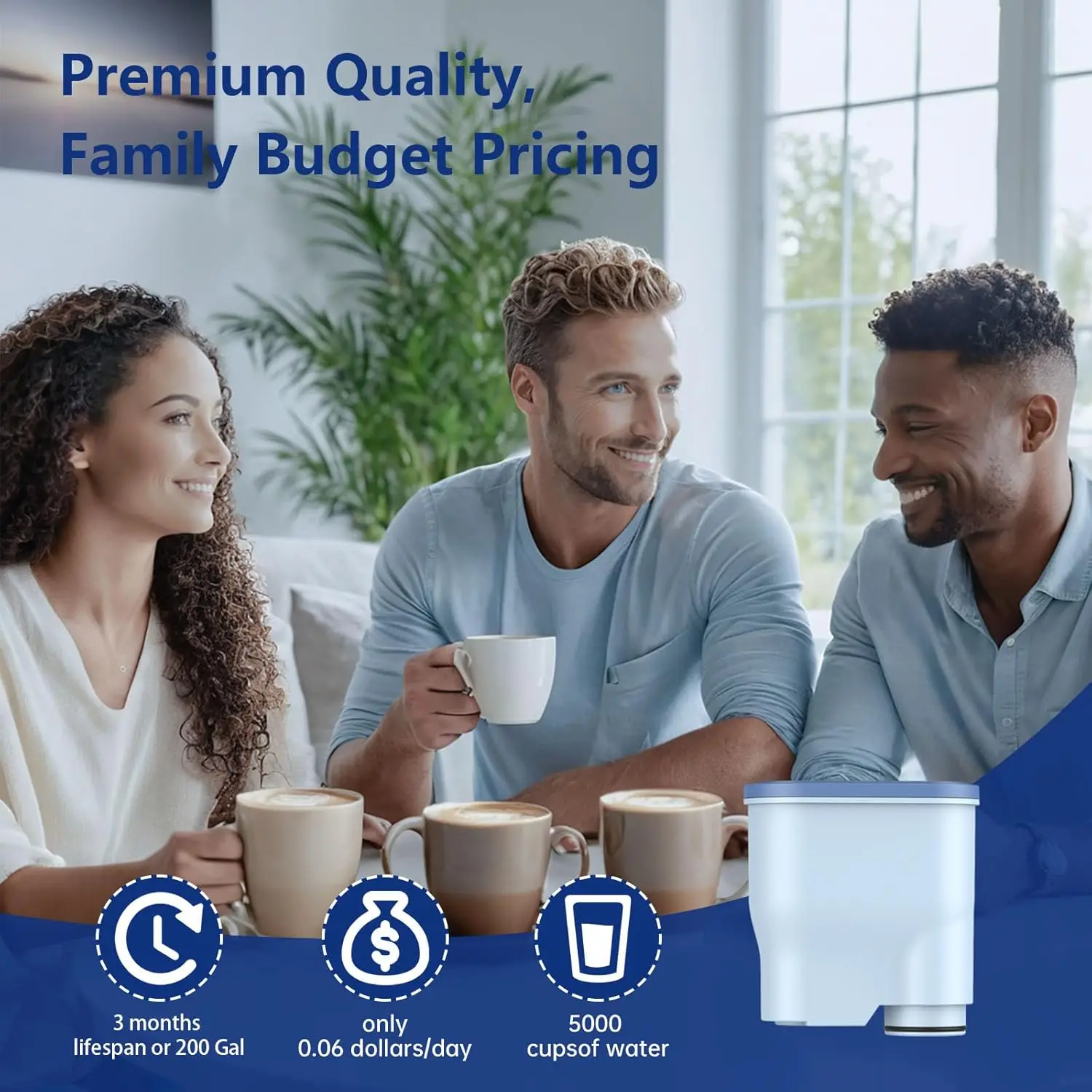 CA6903 Coffee Water Filter Compatible with Philips AquaClean, Aqua Clean Dedicated Anti-Lime Calc and Water Filter for Supe view 3
