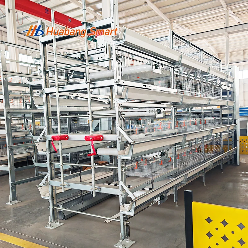 High Density Multi-Tier Broiler Chicken Cage with Automatic Feeding for Meat Production