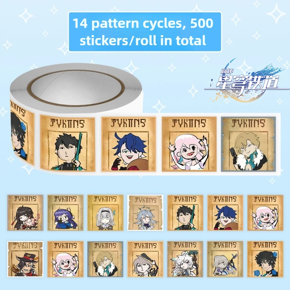 Honkai: Star Rail Game Merch pegatinas decorativas 7 de marzo Dan Heng Trailblazer Aventurina Wanted pegatinas de póster para fan
