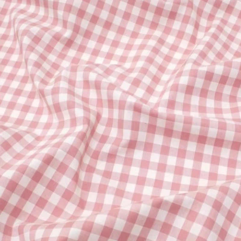 Grid Striped Cotton Linen Fabric Bed Sheet Fabric Pastoral Style Tablecloth Pillow Sofa Background Decoration Handmade Fabric