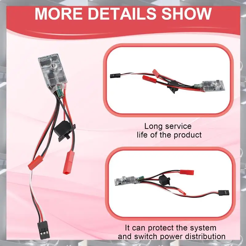 A84F-RC 자동차 35A ESC 정방향 역방향 브러시 브레이크 양방향 ESC 모터 속도 컨트롤러 1/16 1/18 1/24 자동차 보트 탱크