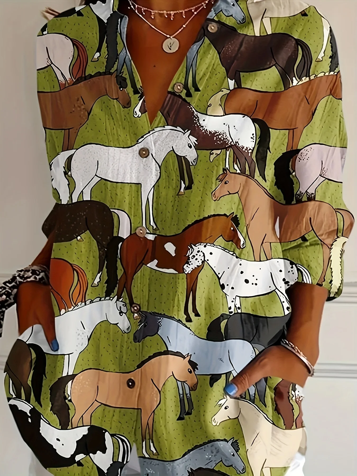 Kemeja Musim Semi dan Musim Panas Tenun Ukuran Besar Wanita