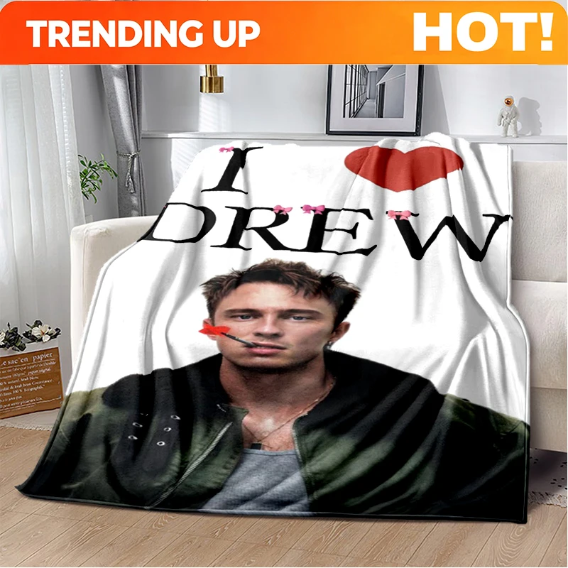 Customize 3D Drew Starkey Rafe Cameron Soft Plush Blanket,Flannel Blanket Throw Blanket for Living Room Bedroom Bed Sofa Picnic