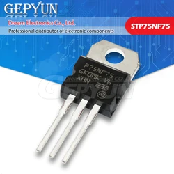 10PCS STP75NF75 TO-220 P75NF75 75NF75 MOSFET N-Ch 75 Volt 80 Amp new MOS FET transistor