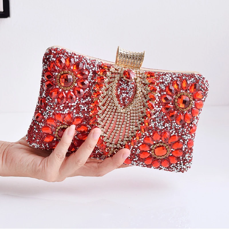 Small Bag Women Evening Diamond Ladies Handbags Luxury Brand Designer Clutch 2024 New Trend Rhinestone Purse Crossbody Wallet