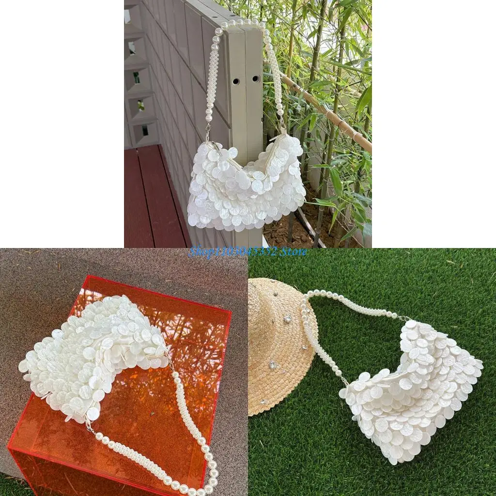 

Contemporary Fish Scale Party Purse PVC Lightweight Underarm Shoulder Bag