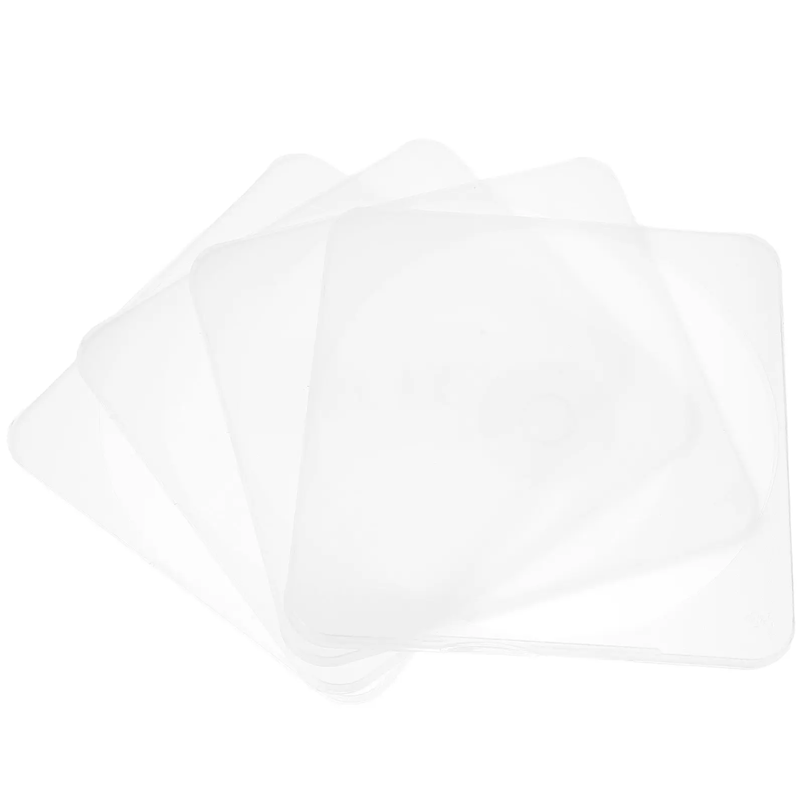 4Pcs Transparent Plastic Cd Dvd Cases Compact Portable Disc Storage Boxes for Music Movies Games Software Scratch Protection