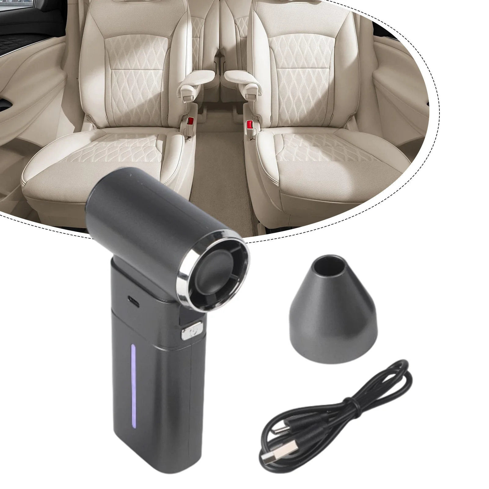 

Portable Dust Cleaner Compressed Air Duster For Barbecue Preparation Deep Cleaning Airflow For Car Interior Cleaning