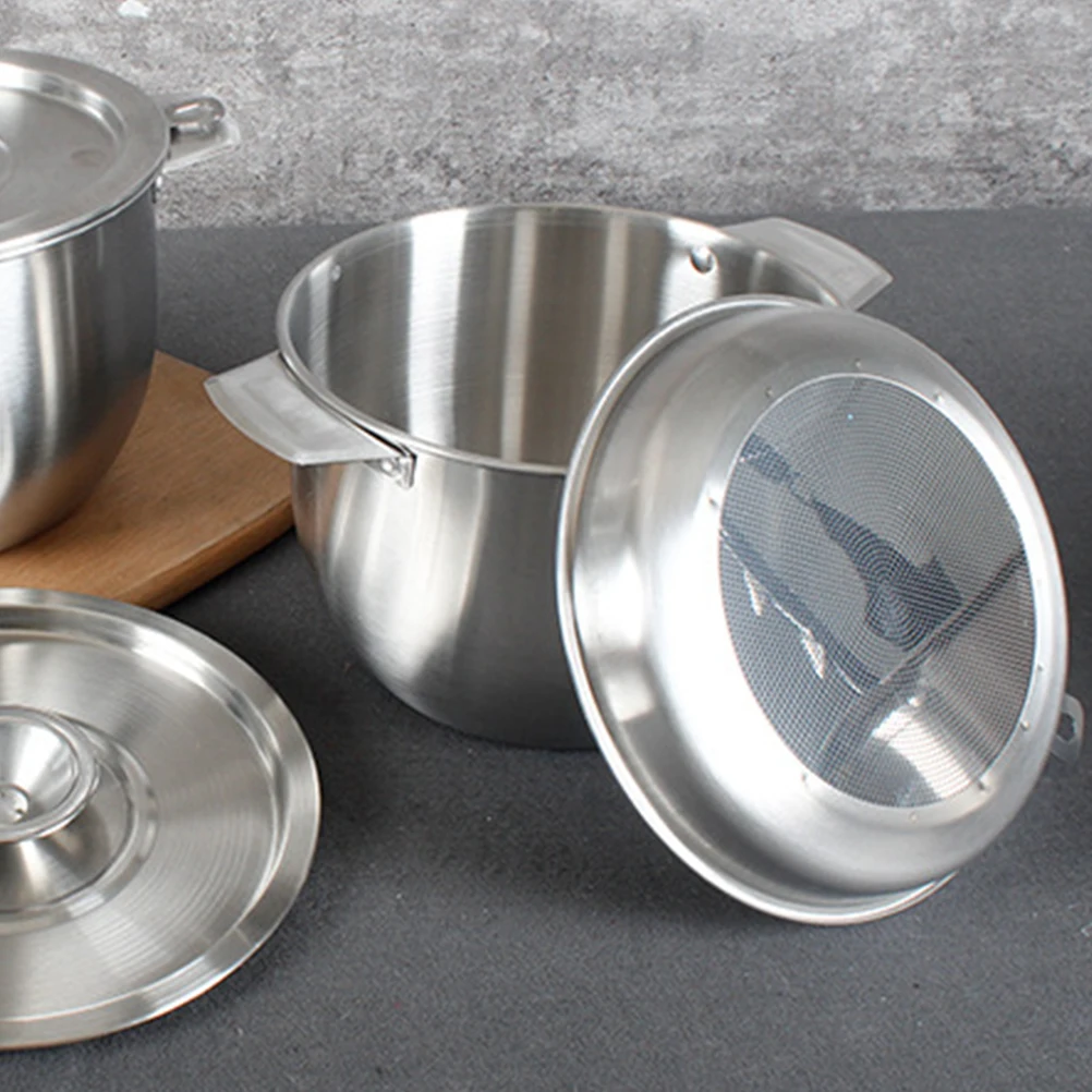 

Stainless Steel Oil Basin 304 Grade Smooth Surface Kitchen Container Restaurant Lard Holder Food Shop Multi Functional