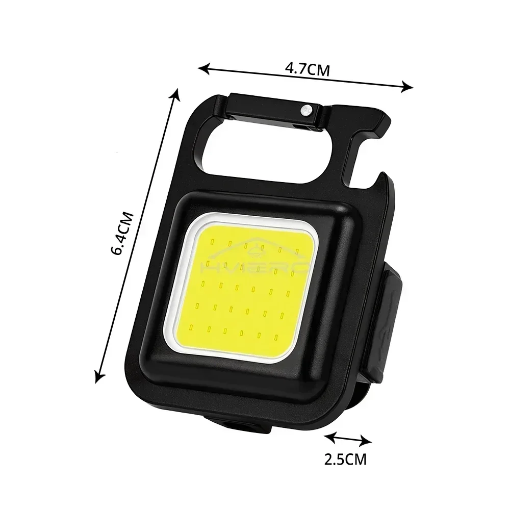 1/3/5/7/9Pc COB LED Mini Flashlight Super Bright Keychain Work Light Outdoor Emergency Camping Pocket Lamp Tail Magnet Corkscrew